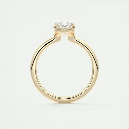 3.00 CT Oval Cut Moissanite Engagement Ring