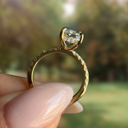 2.00 CT Radiant Cut Hidden Halo Lab-Grown Diamond Ring