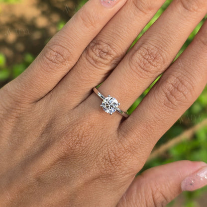 1.50 CT Round Cut Solitaire Engagement Ring Simple Proposel Ring Minimalist Ring For Gift