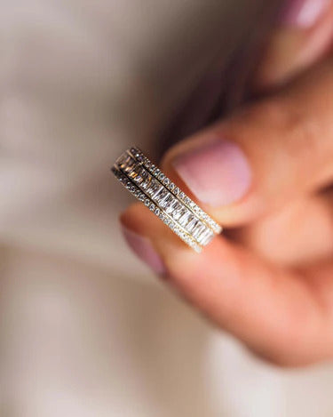 Vintage Wedding Band Lab Grown Diamond Engagement Band For Women