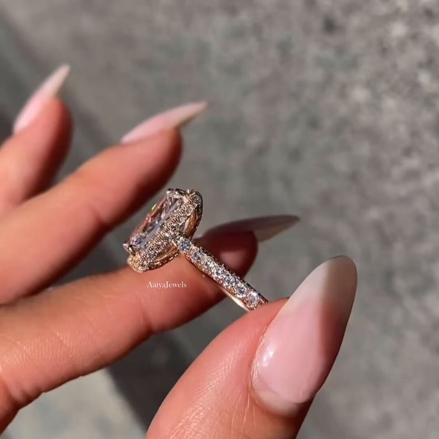 2.50 CT Radiant Cut Moissanite Engagement Ring