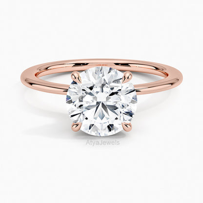 2.00 CT Round Brilliant Cut Lab Grown Diamond Engagement Ring