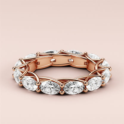 1.50 TCW Oval Cut Lab Grown Diamond Wedding Band Gift For Her