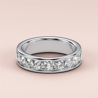 1.00 TCW Round Cut Lab Grown Diamond Wedding Band Gift For Her