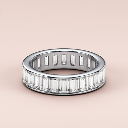 2.00 TCW Emerald Cut Lab Grown Diamond Wedding Band Gift For Her