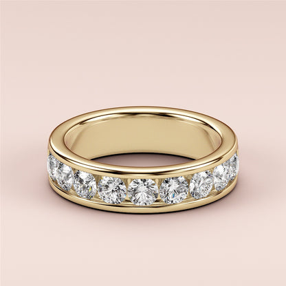 1.00 TCW Round Cut Lab Grown Diamond Wedding Band Gift For Her