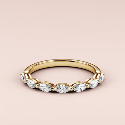 0.50 TCW Marquise Cut Lab Grown Diamond Wedding Band Gift For Her