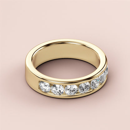 1.00 TCW Round Cut Lab Grown Diamond Wedding Band Gift For Her