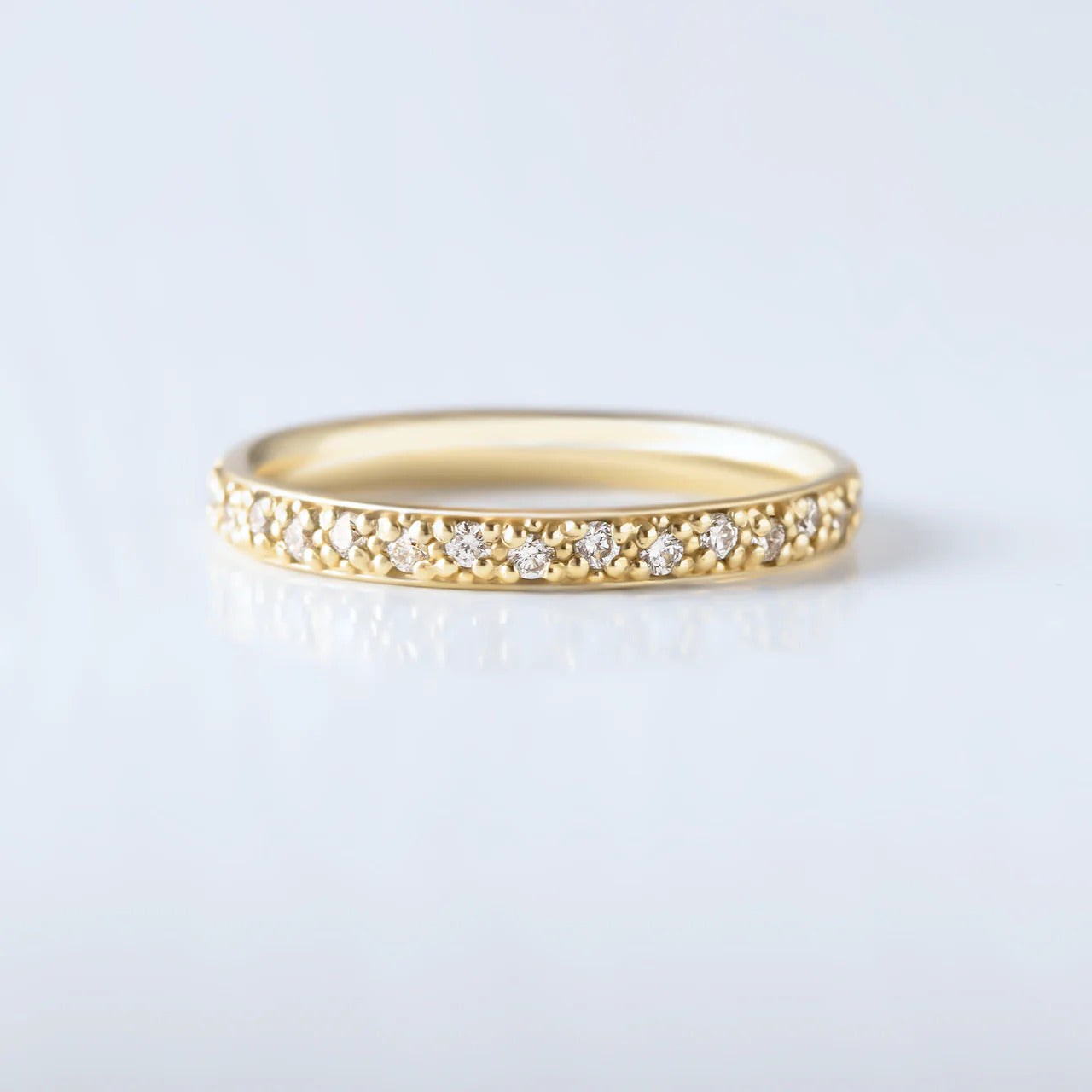 0.20 TCW Round Brilliant Cut Half Eternity Wedding Band