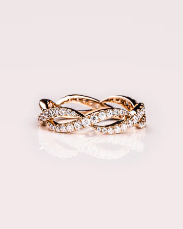 Infinity Unique Wedding Band Ring Engagement Matching Band For Bridal