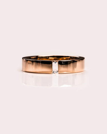 Baguette Cut Rose Gold Simple Wedding Band For Women Wedding Gifts