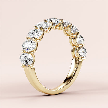 1.00 TCW Oval Cut Lab Grown Diamond Wedding Band Gift For Her