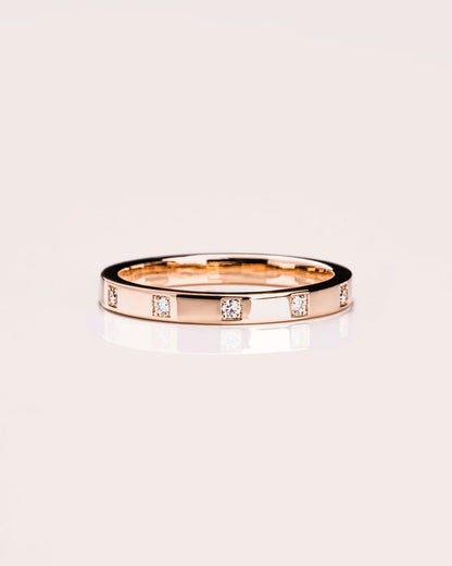 Lab grown Diamond Wedding Eternity Band Solid Gold Diamond Band For Girl