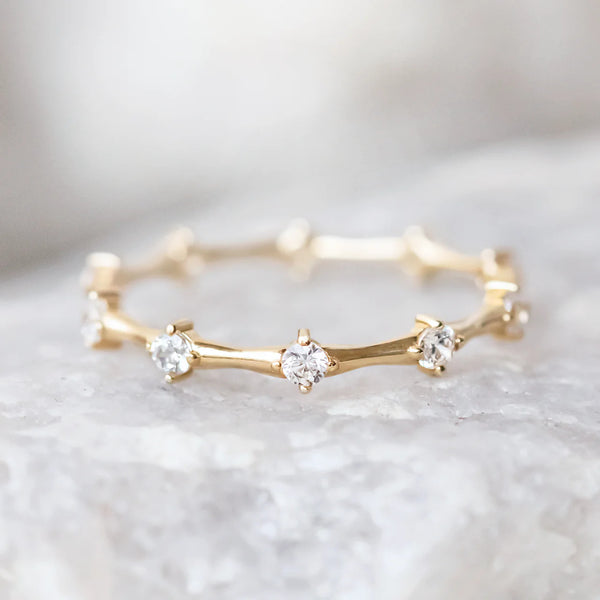 0.10 TCW Round Brilliant Cut Full Eternity Wedding Band