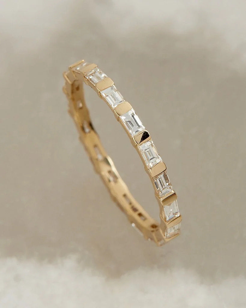 1.00 TCW  Baguette Cut Full Eternity Wedding Band for Women