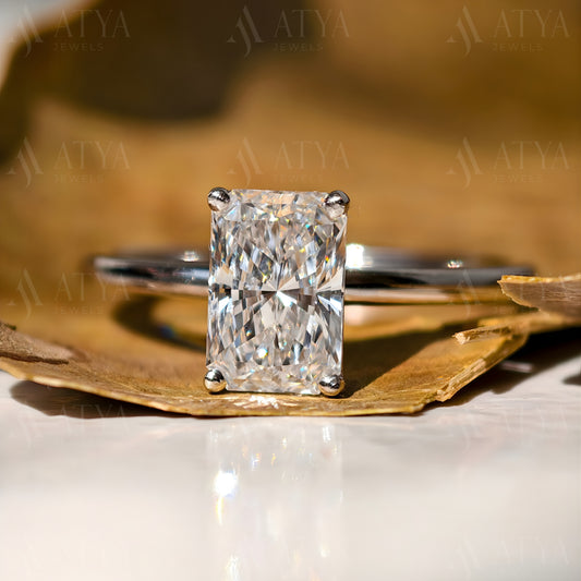 1.30 CT Radiant Cut IGI Certified Lab Grown Diamond Solitaire Engagement Ring For Women