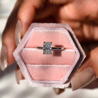1.30 CT Radiant Cut IGI Certified Lab Grown Diamond Solitaire Engagement Ring For Women