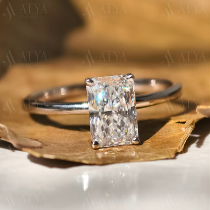 1.30 CT Radiant Cut IGI Certified Lab Grown Diamond Solitaire Engagement Ring For Women