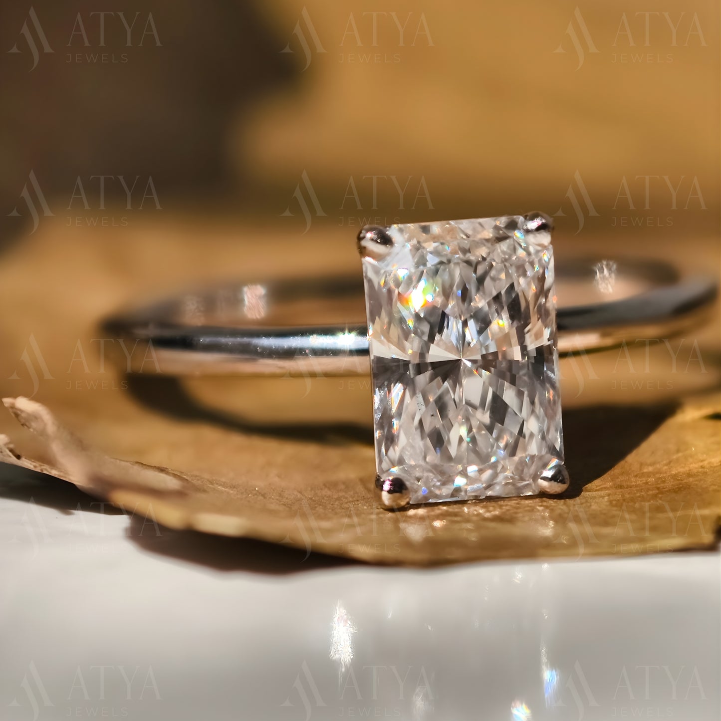 1.30 CT Radiant Cut IGI Certified Lab Grown Diamond Solitaire Engagement Ring For Women