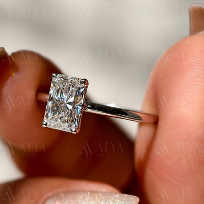 1.30 CT Radiant Cut IGI Certified Lab Grown Diamond Solitaire Engagement Ring For Women