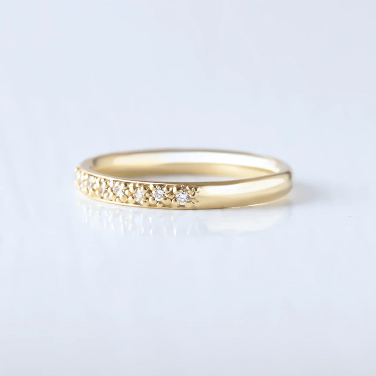 0.20 TCW Round Brilliant Cut Half Eternity Wedding Band