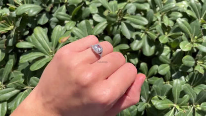 2.00 CT Cushion Cut Moissanite Wedding Ring