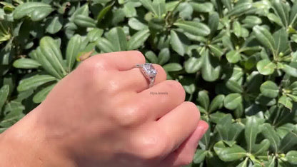 2.00 CT Cushion Cut Moissanite Wedding Ring