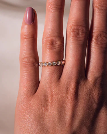 3 mm Round Brilliant Cut Art Deco Rose Gold Wedding Diamond For Women