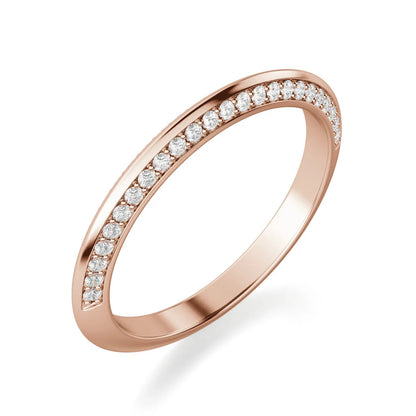 4.50 TCW Round Cut Moissanite Two Row Eternity Diamond Wedding Band