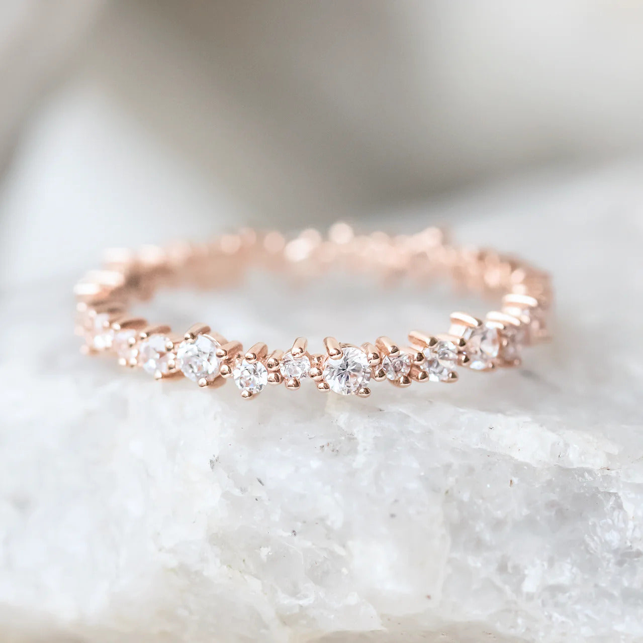 0.50 TCW Round Brilliant Cut Full Eternity Wedding Band