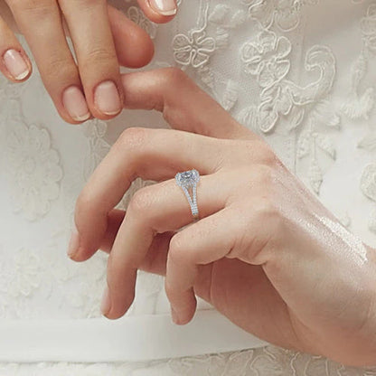 2.50 CT Radiant Cut Moissanite Engagement Ring