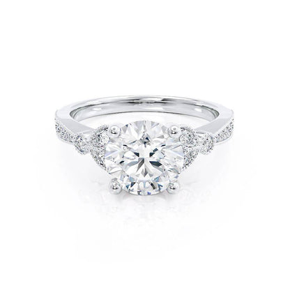 2.00 CT Round Cut Moissanite Engagement Ring