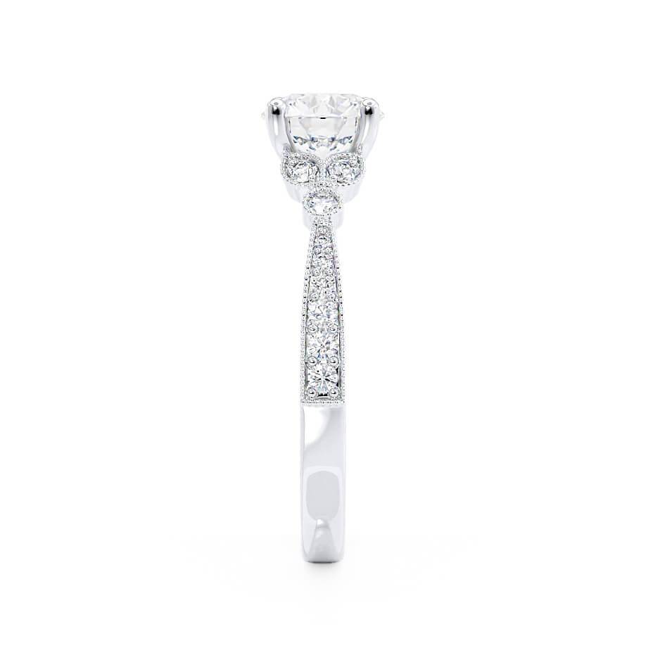 2.00 CT Round Cut Moissanite Engagement Ring