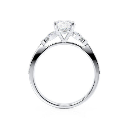 2.00 CT Round Cut Moissanite Engagement Ring