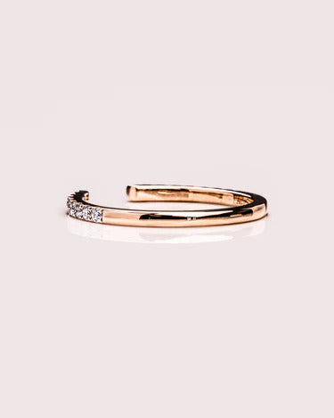 Unique Engagement Matching Ring 18K Solid Yellow Gold Eternity Bnad