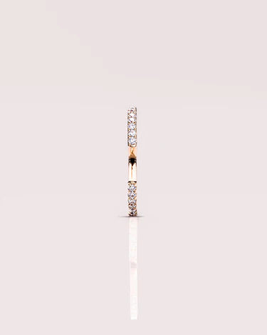 Unique Engagement Matching Ring 18K Solid Yellow Gold Eternity Bnad