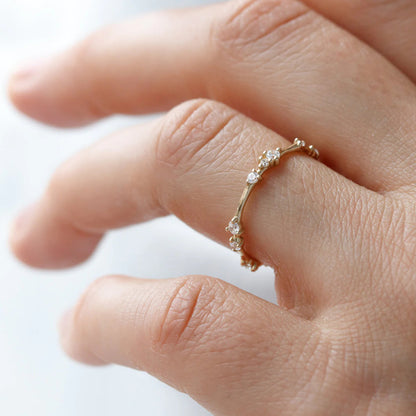 0.15 TCW Round Brilliant Cut Full Eternity Wedding Band