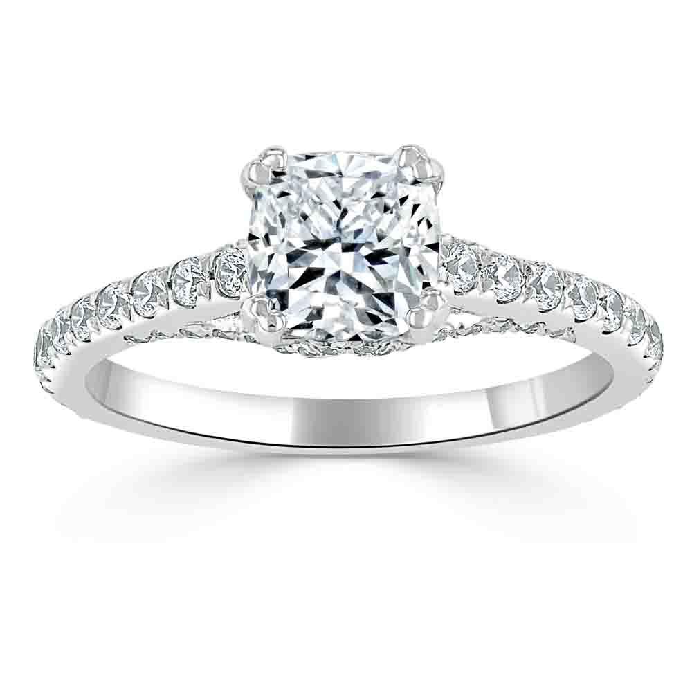 1.50 CT Cushion Cut Moissanite Annivarsary Ring For Her