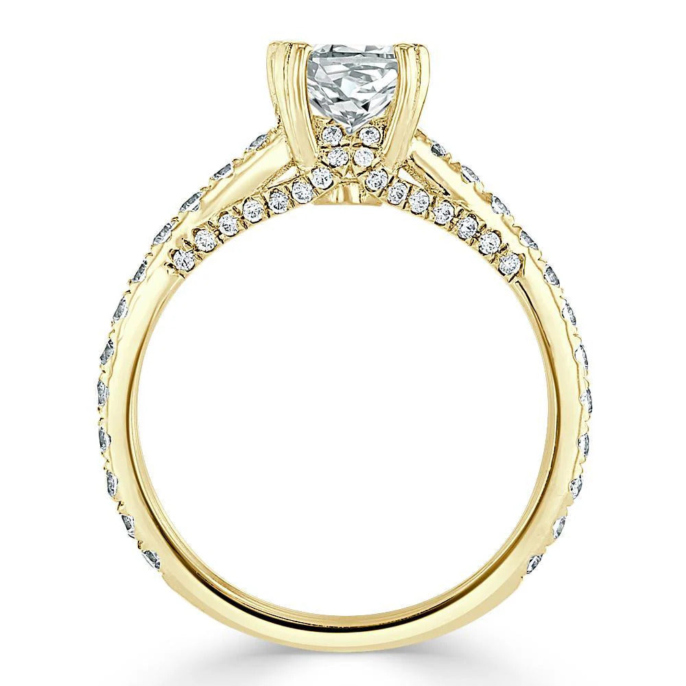 1.50 CT Cushion Cut Moissanite Annivarsary Ring For Her