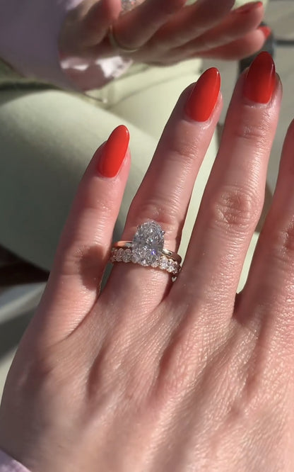 3.00 CT Oval Cut Moissanite Engagement Wedding Bridal Ring Sets