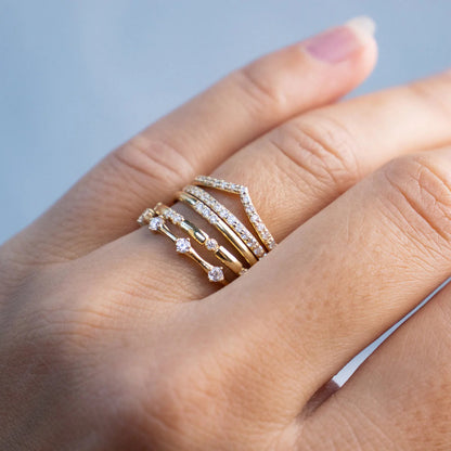 0.10 TCW Round Brilliant Cut Full Eternity Wedding Band
