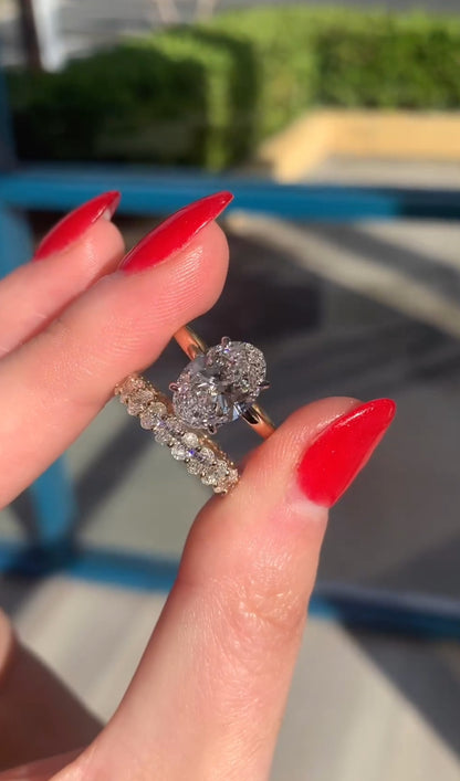 3.00 CT Oval Cut Moissanite Engagement Wedding Bridal Ring Sets