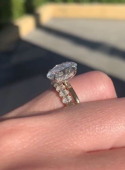 3.00 CT Oval Cut Moissanite Engagement Wedding Bridal Ring Sets