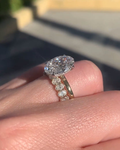 3.00 CT Oval Cut Moissanite Engagement Wedding Bridal Ring Sets