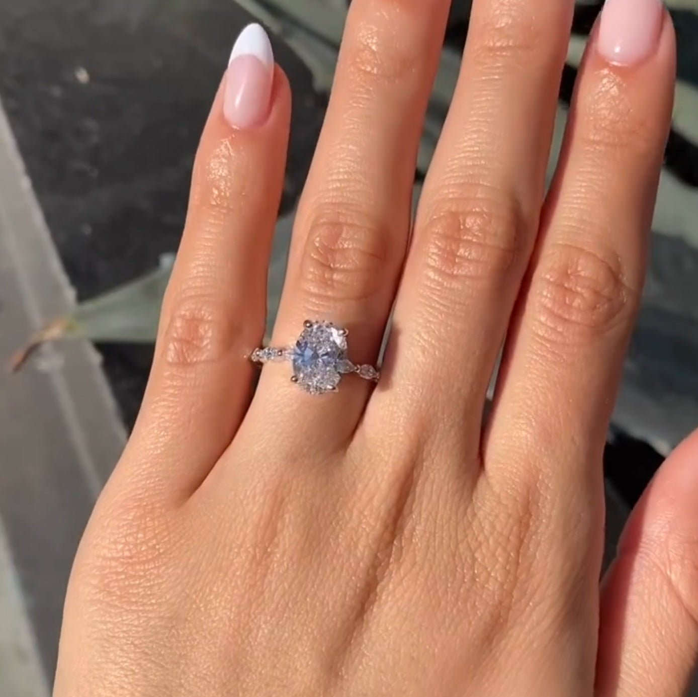 2.50 CT Oval Cut Moissanite Engagement Ring