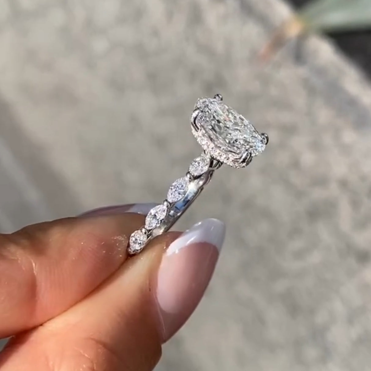 2.50 CT Oval Cut Moissanite Engagement Ring