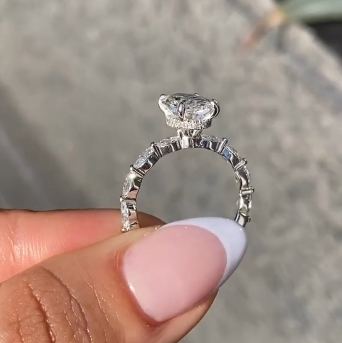 2.50 CT Oval Cut Moissanite Engagement Ring