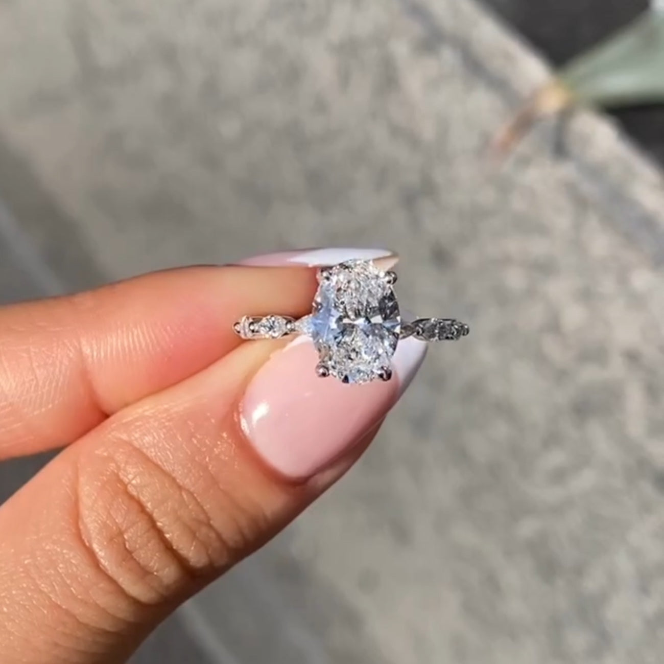 2.50 CT Oval Cut Moissanite Engagement Ring