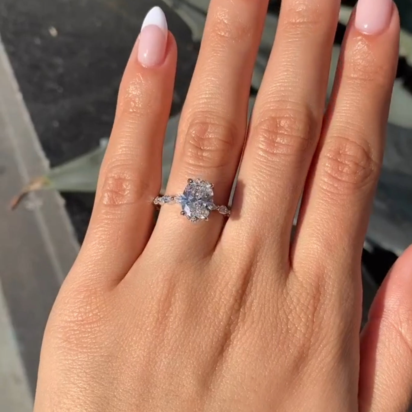 2.50 CT Oval Cut Moissanite Engagement Ring