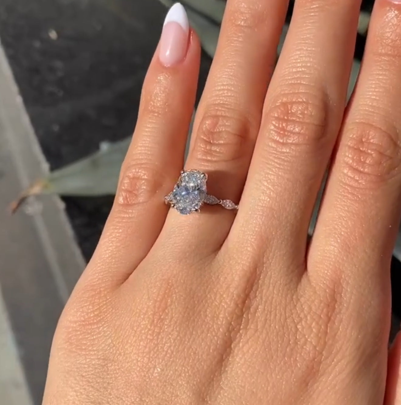 2.50 CT Oval Cut Moissanite Engagement Ring